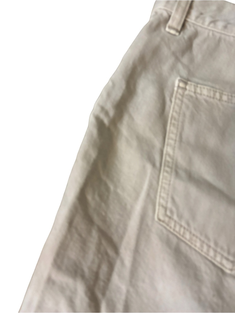 Madewell Off-White Raw-Hem Denim Mini Skirt - Picture 5 of 5